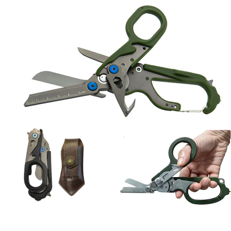 Multifunction Raptor Response Emergency Shears with Strap Cutter and Glass Breaker Multifunction Tools for Outdoor Tools