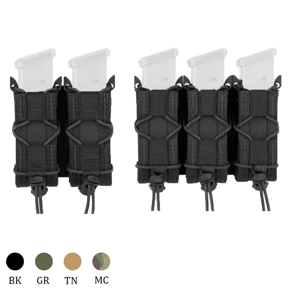 9mm Magazine Pouch Double Triple Magazine Pouch Molle Open for 17 19 OPHIDIAN