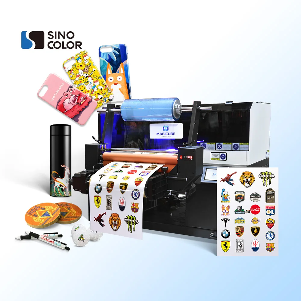 Newest AI Visual Positioning A2 A3 Official I3200-U1HD Varnish Print Badge Card USB Pen  Film Logo Cup Wrap UV DTF Printer