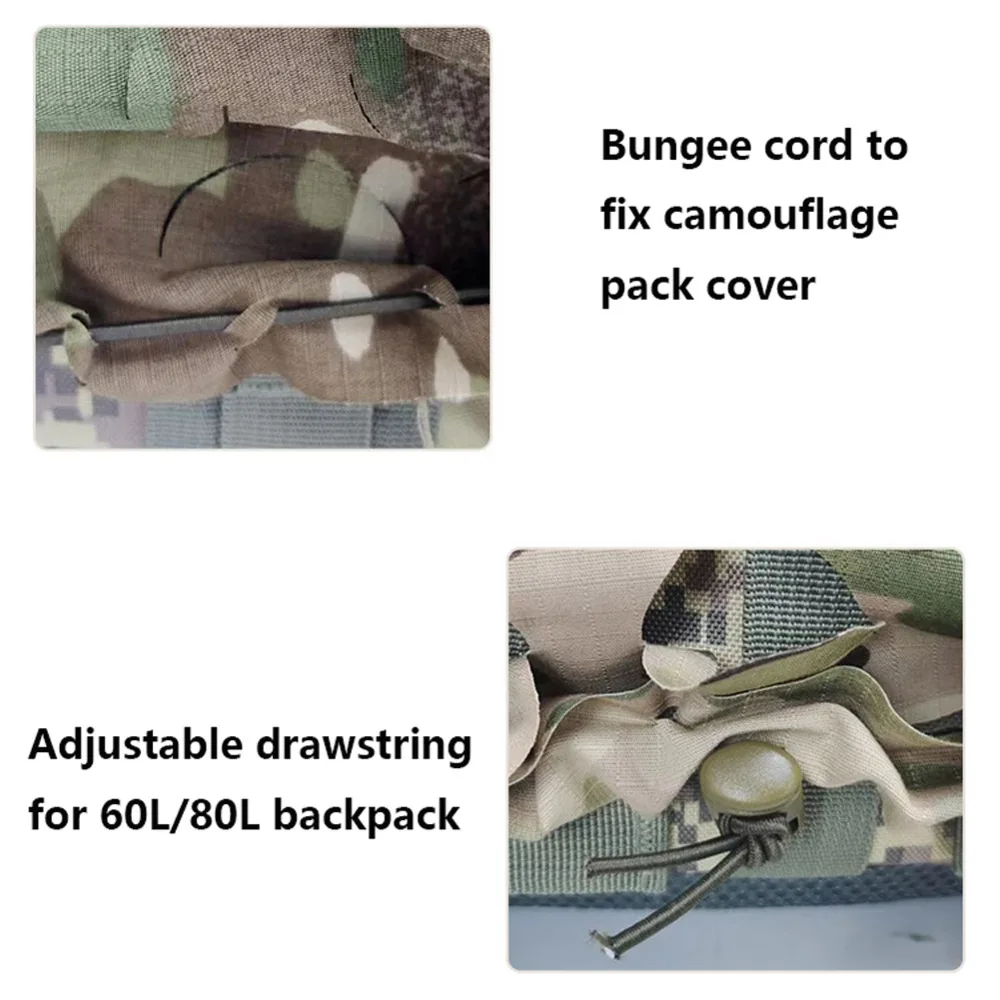60L Camo Scrim Kit Laser Cut Lead Shape Helmet Scrim Cover Tactical Backpack Decoration Paintball Paratrooper Hunting Accessorie