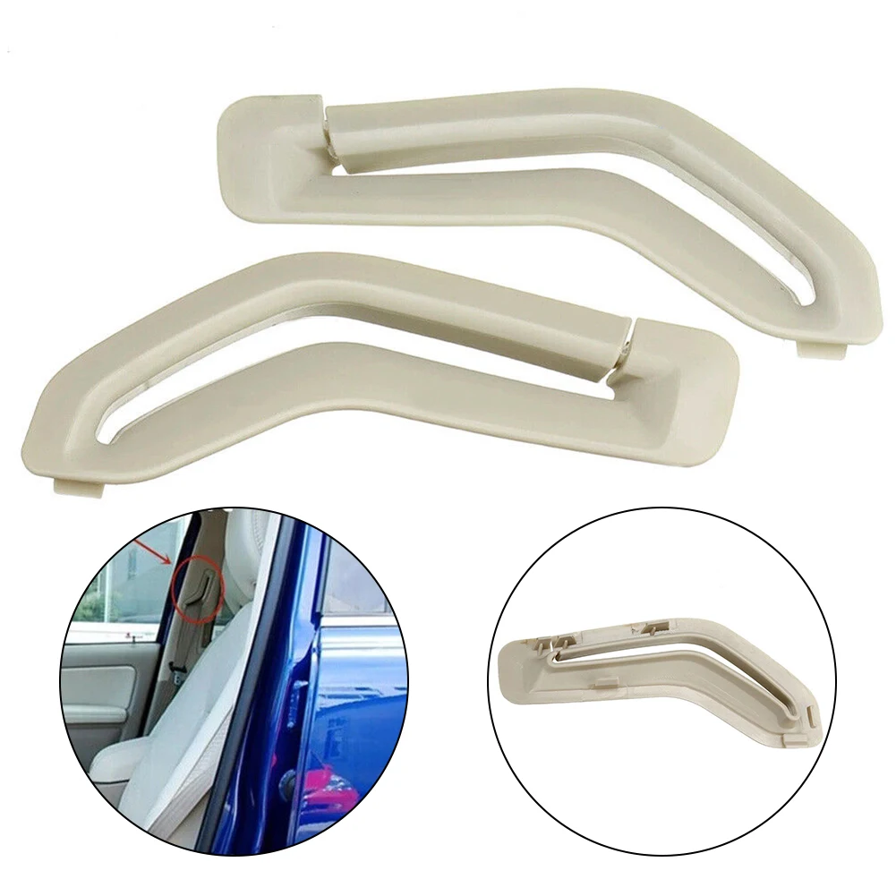 

1 Pair Front Seat Belt Retractor Guide Ring Belt Selector Gate Seat Belt Trim Cover Beige For Volvo S60 S80 V70 XC90 39885877