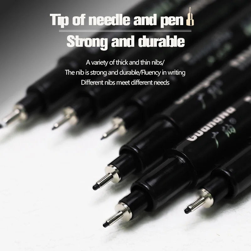 GN 8050 Refillable Micron Pen Black Ink Fineliner Waterproof