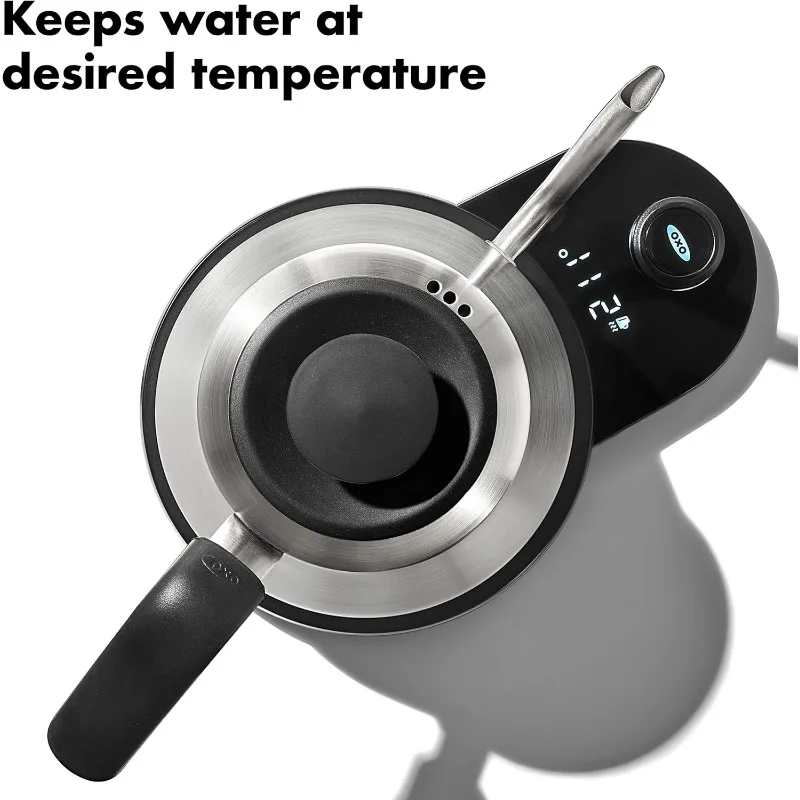 OXO Brew Gooseneck Electric Kettle – Hot Water Kettle, Pour Over Coffee & Tea Kettle, Adjustable Temperature,Built-In Brew Timer 5