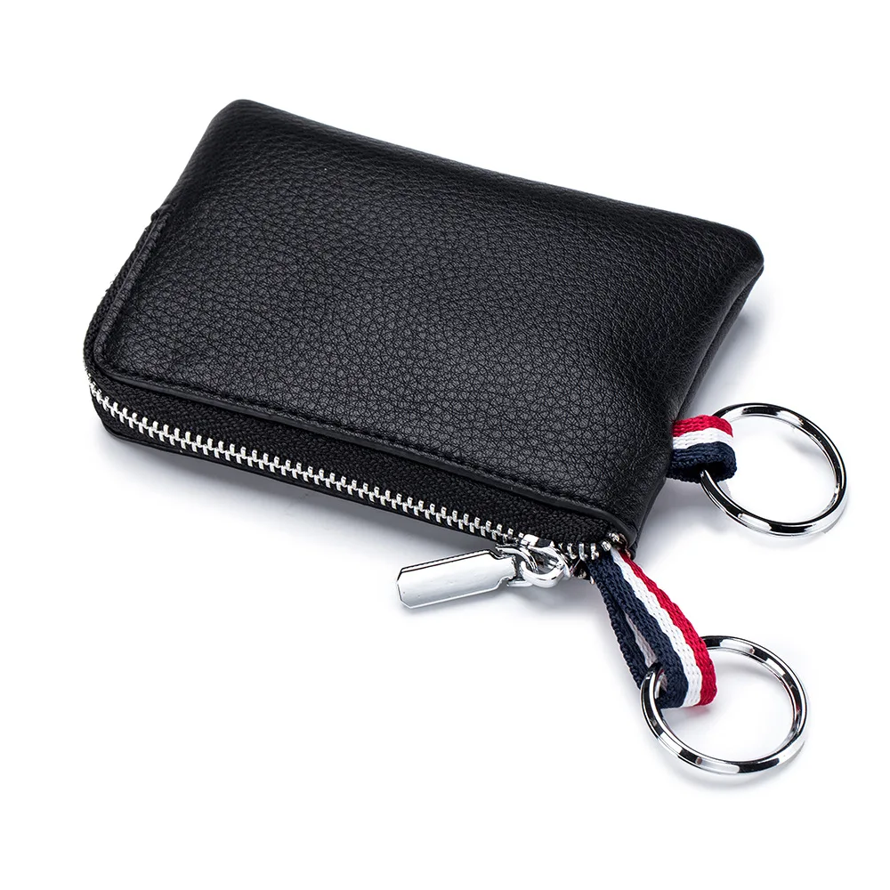Coin Purse Card Wallet Coin Wallet Change Bag Card Holders Genuine Leather Mini Coin Purse for Men Cowhide Wallets Small Coin Pocket Card Holder Mini Money Bag Portable Clutch Bags