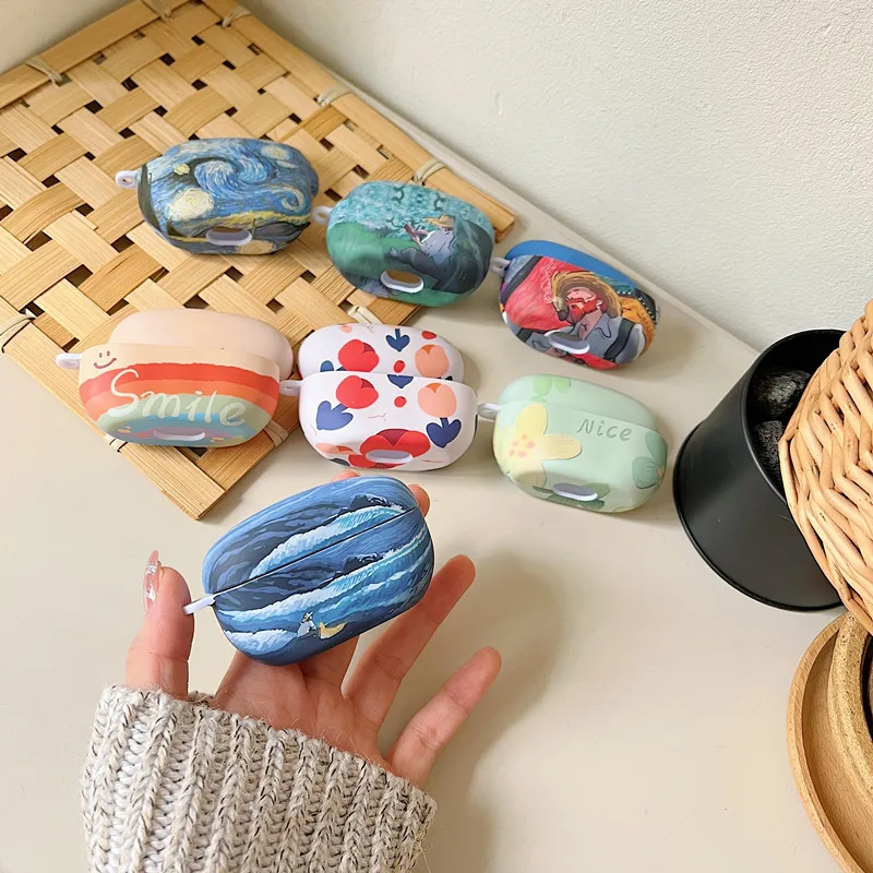 Modello Van Gogh Per Custodia Per Cuffie Sony Wf-1000Xm5 Custodia Rigida Per Auricolari Bluetooth Senza Fili Per Sony Wf-1000Xm5