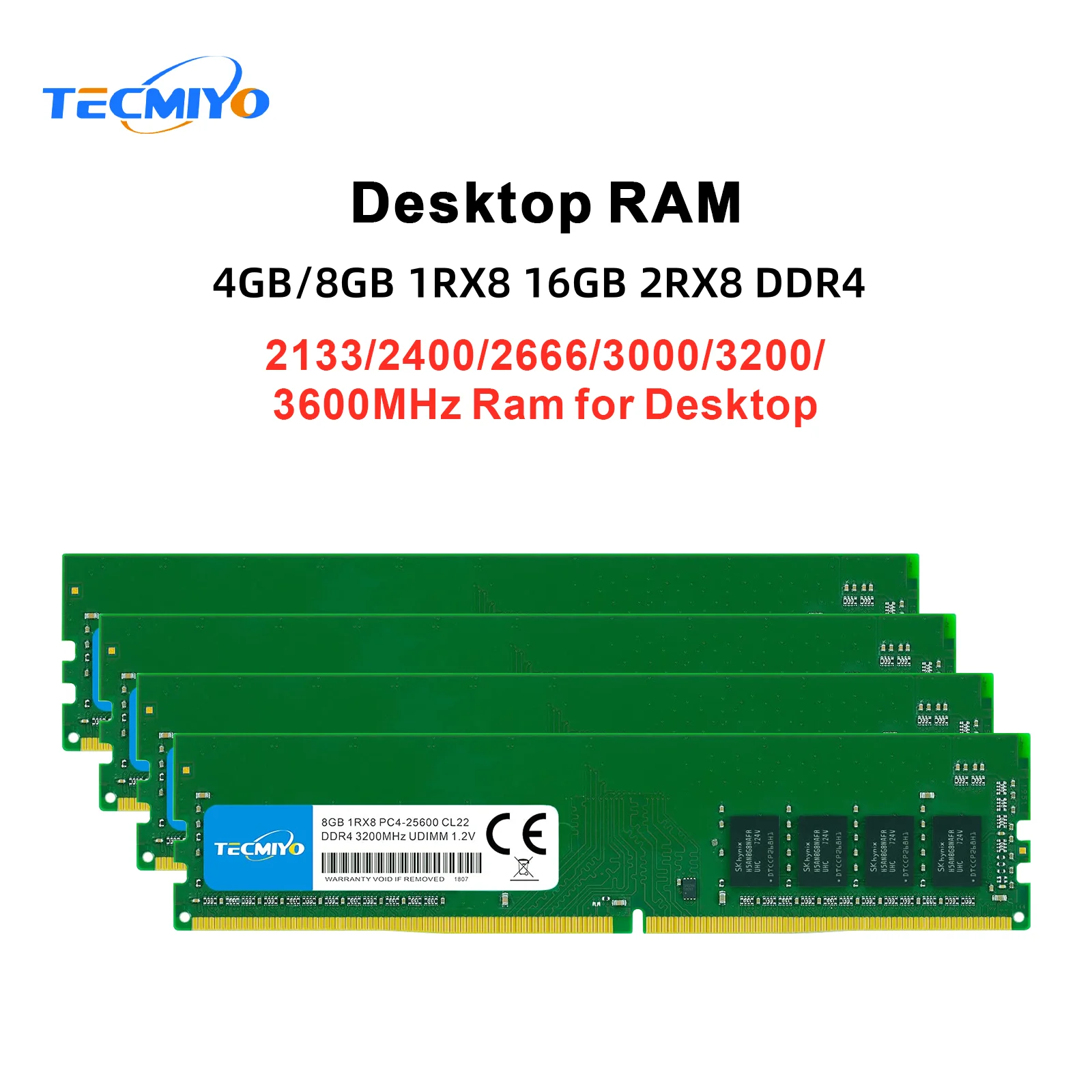 TECMIYO Desktop Memory RAM 4GB/8GB/16GB DDR4 2133MHz/2400MHz