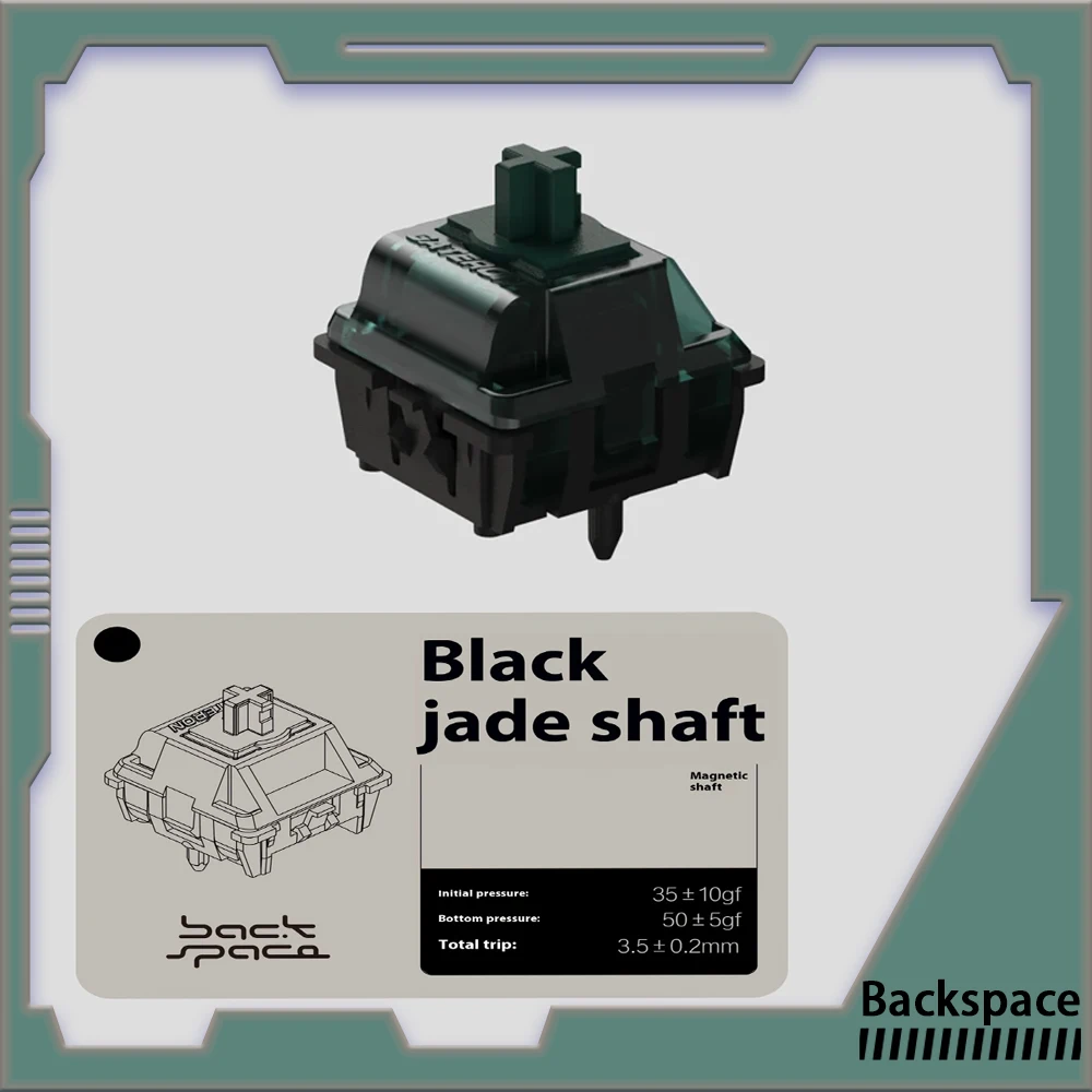 

Backspace Black Jade Switches Linear Magnetic Customization Axis Mahjong Sound Switch For Desktop Keyboard Accessories