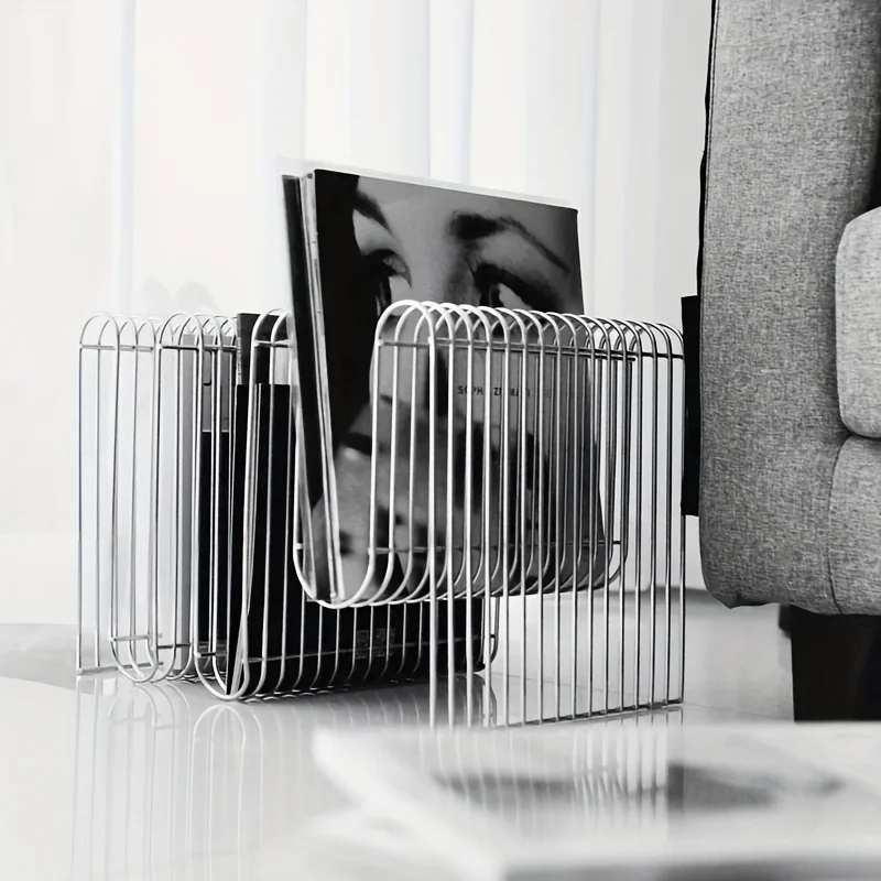 Сучасний багатофункціональний стіл і книжкова полиця з міцною рамою з порошковим покриттям Компактний мінімалістичний дизайн для дому та офісу