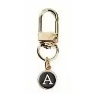 1 pz/5 pz Portachiavi alla moda fai da te con lettere dalla A alla Z, simpatico ciondolo piccolo per borsa, anello portachiavi in metallo con 26 lettere dell'alfabeto, regalo