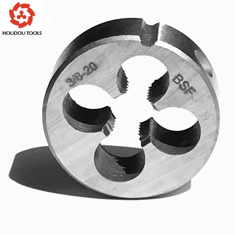 Tap and Die Set 9Sicr Made BSF 3/8-20 Straight Flute Machine Taps Right Hand For Steel Metal Threading Working