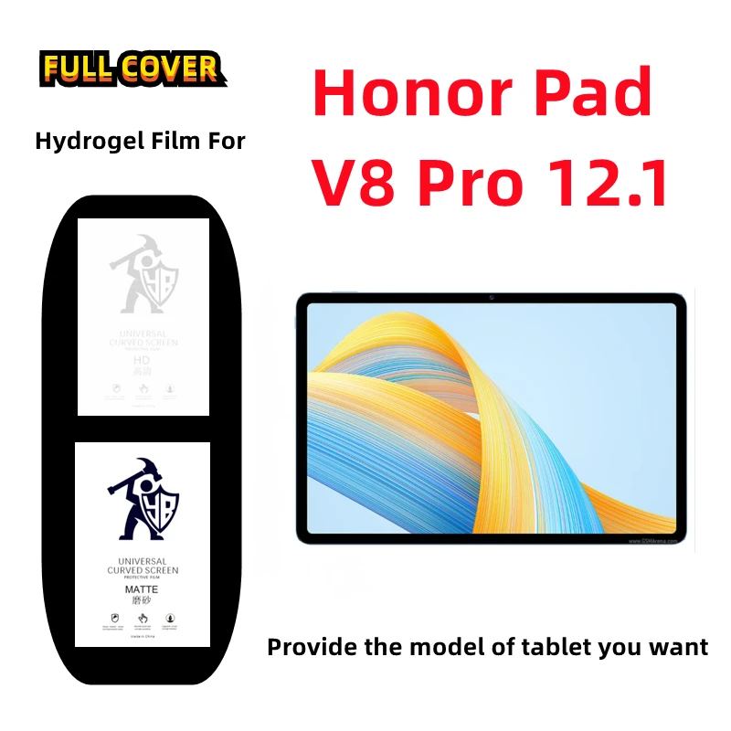 

2pcs Matte Hydrogel Film For Honor Pad V8 Pro 12.1 Screen Protector For Honor Pad V8Pro HD Protective Film TPU Full Cover