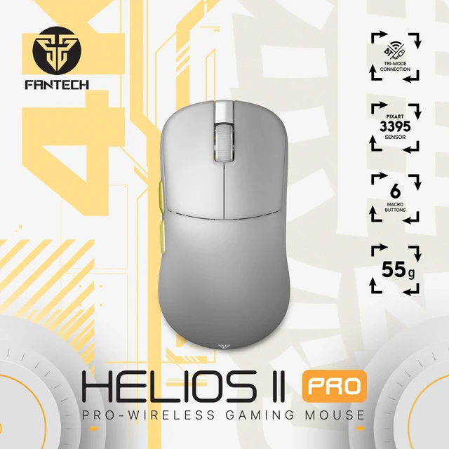 Fantech-軽量ゲーミングマウス、有線および無線BTマウス、helios ii 