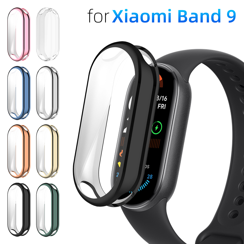 Case for Xiaomi Mi Band 9 Screen Protector Case Soft TPU All-Around Protective Bumper Cover Accessories for MiBand 9 Shell