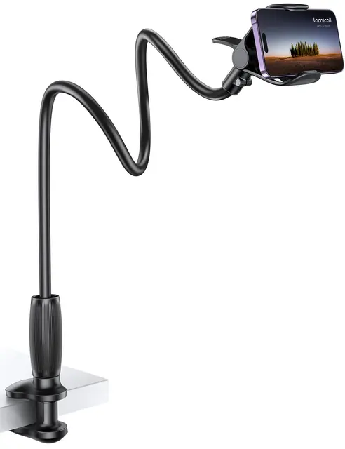 Lazy mobile phone holder bedside bed with multifunction live catch up drama desktop universal hose creative clip holder