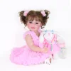 Reborn Toddler Girl Doll -22 inch Happy Dance with 3D Painted Skin Visible Veins and Soft Full Vinyl with Rooted Hair/Christmas 3
