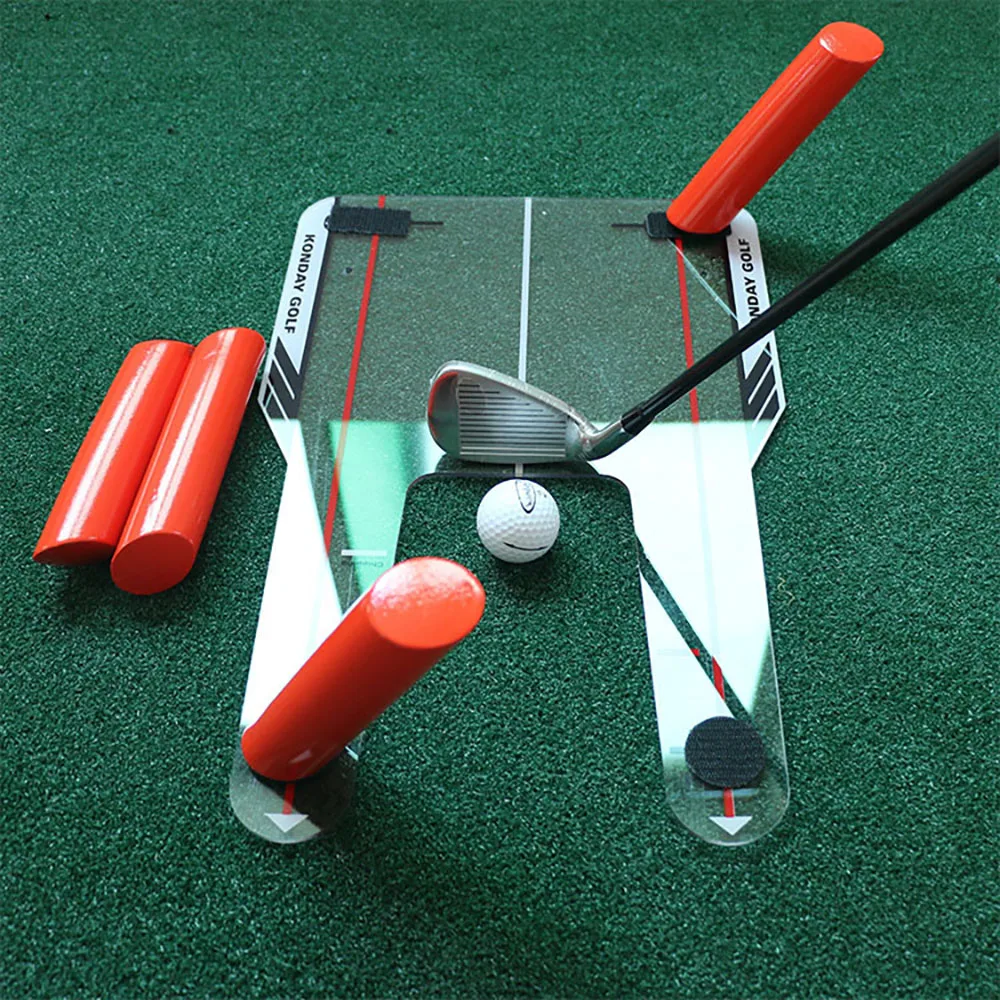 Golf Swing Trainer Swing Straight Draw Fade Practice Mirror Golf Aiming Hitting Trainer Golf Accessories Supplies Drop Ship