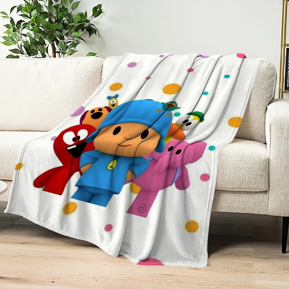 Cartoon P-PocoyoS Printed Comfortable And Soft Sofa Living Room Bedroom Plush Blanket Suitable For Home Travel And Gifts 5