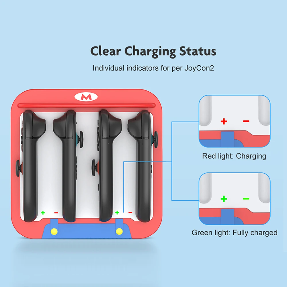 For Nintendo Switch 2 Joy-Con 4-in-1 Charging Dock Charging Station Controller Charger for Switch 2 Joy-Con Accessories