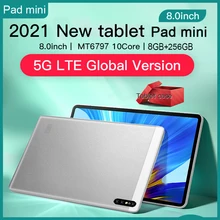Pad mini Tablet 8 inch Tablette 8GB RAM 256GB ROM Android 10 Tablets MTK 6797 10 Core Tablete 5G Network WIFI 6000 mAh Tablet PC