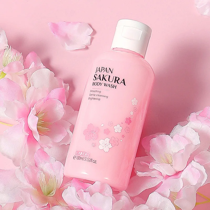 100ml Japan Sakura Shower Gel Moisturizing Whitening Cleaning Elegant Fragrance Oil Control Bodycare Skin Care
