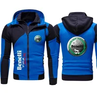 Fashionable men's motorcycle double-layer double zipper jacket brand Benelli logo  jacket outdoor windproof motorcycle top 1