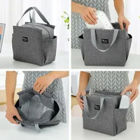 Sacs à déjeuner thermiques multifonctionnels à fermeture éclair pour femmes, sac isotherme Portable étanche de grande capacité, boîte isolée pour pique-nique 6