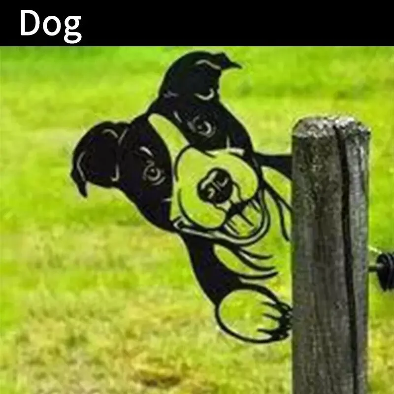 

Iron Art Silhouette Farm Peeping Cow Cattle, Metal Art Outdoor Garden Pendant Decoration Iron Crafts Outdoor Decoration