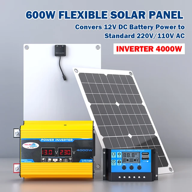 Kit solaire robuste 6000W – Contrôleur de charge MPPT 150A + Panneau bifacial haute efficacité 300W – Utilisation agricole et en cas d'urgence 1