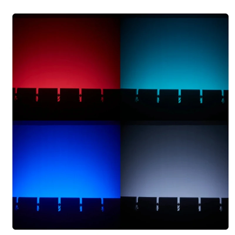 RGB 화이트 8000K 4 파티션 DMX 슈퍼 브라이트 Dj 워시 바 스트로브 스테이지, 사용하기 쉬운 EU 플러그, 60W Mni LED 스트로브, 3 인 1, 8 파티션