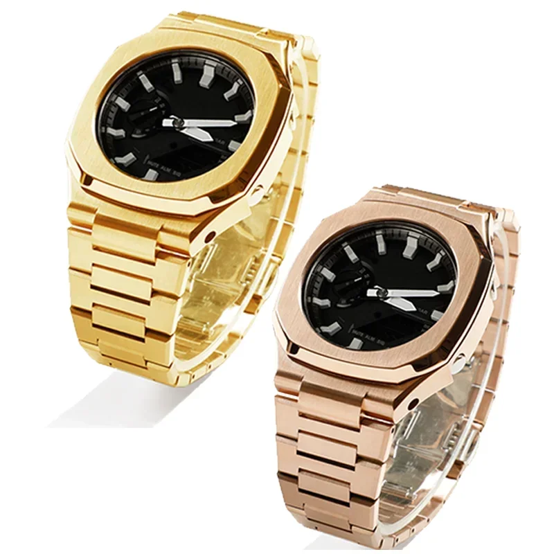 Nautilus Style For Casioak GA2100 Luxury Refit Mod Kit Set For GA