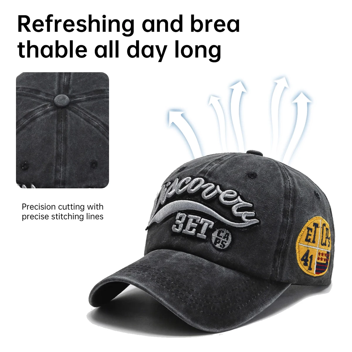 International Brand Hat Men's High-End Peaked Cap Trendy Hard-Top Baseball Cap Women's Face-Slimming Fashionable Versatile Sun Hat Embroidered Letters