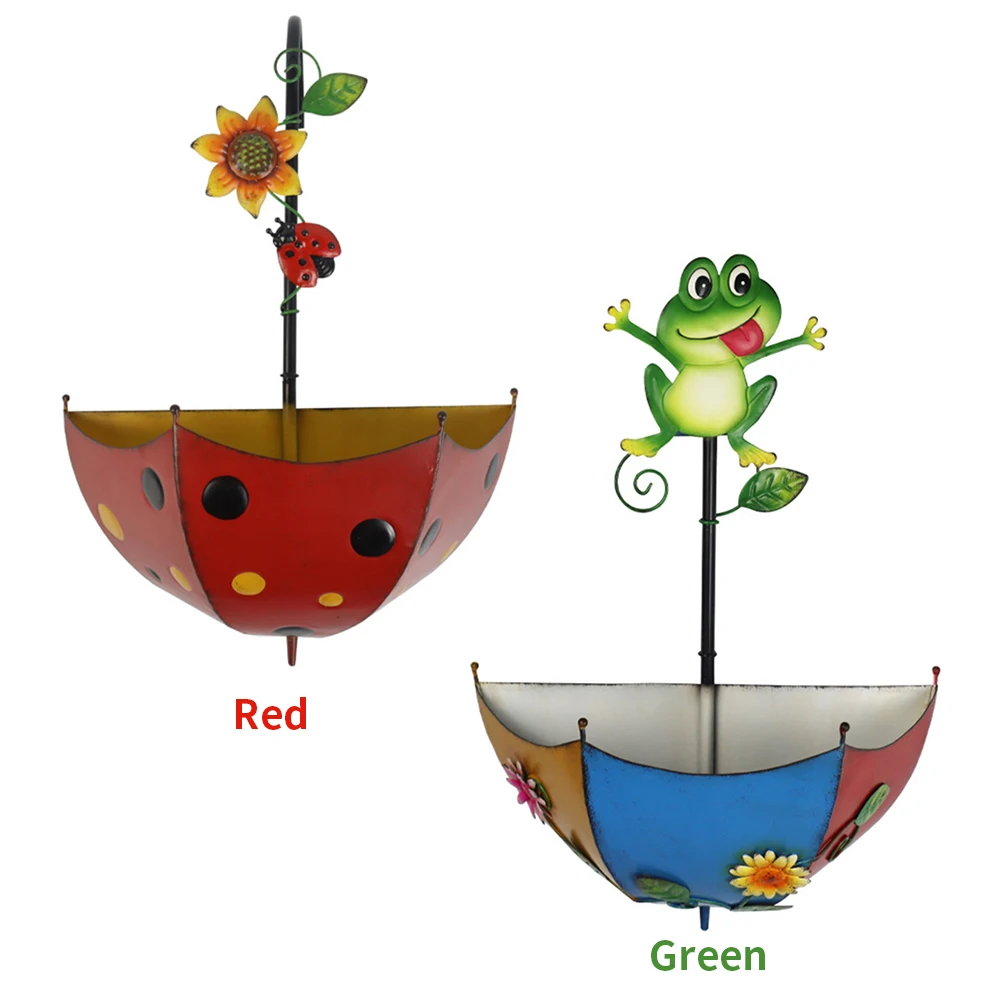 Umbrella Decorative Flower Pots Cartoon Wall Mounted Planter Holder Easy Installation Handmade with Leakage Hole for Garden Yard