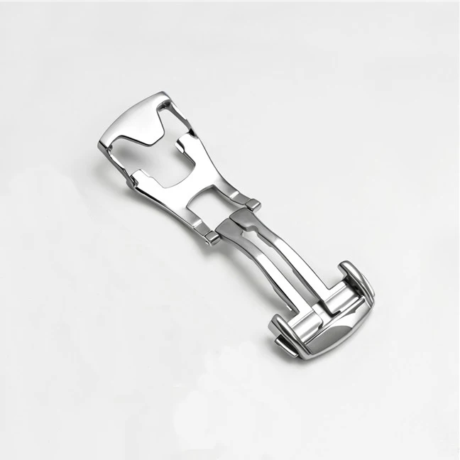 Premium Polished Stainless Steel Watch Clasp - Versatile Deployment Buckle for Watchband Accessories