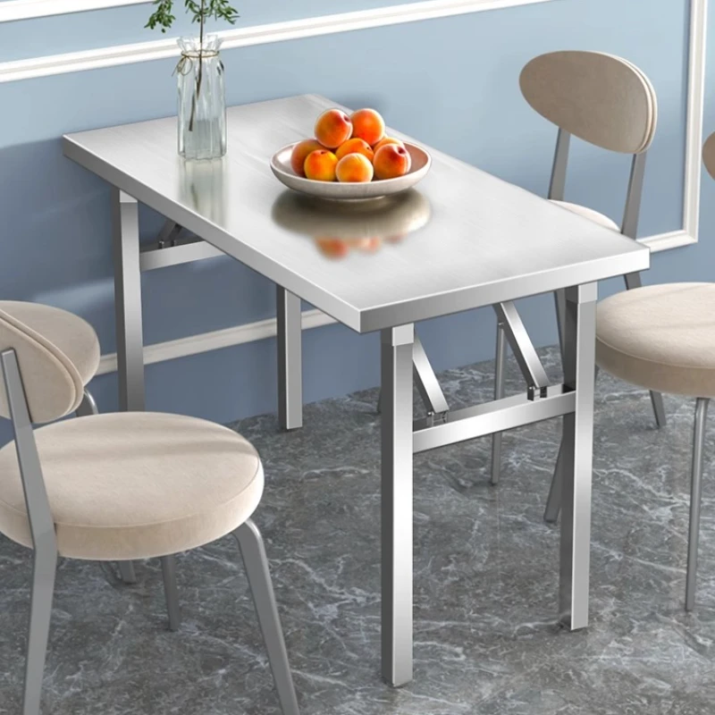 Multifunctional Home Folding Table Space Saving Dining Table for Apartment Home Furniture Metal Waterproof Outdoor Camping Table