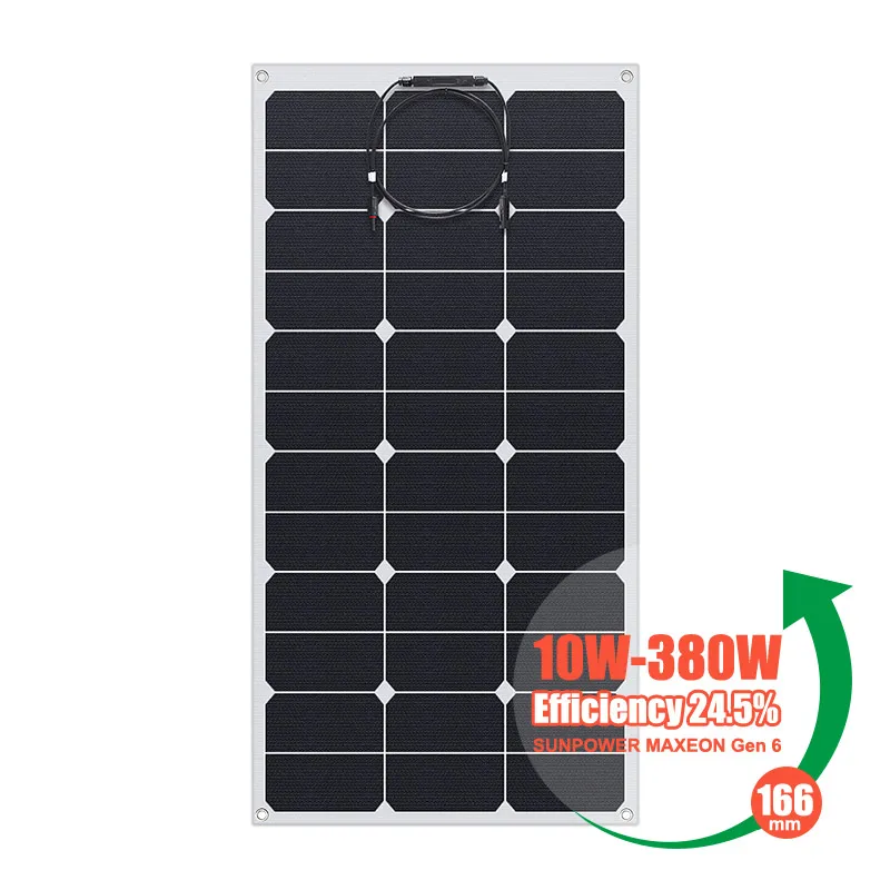 Vendita Calda 120W Pannello Solare Flessibile Sunpower Etfe Pannello Solare Marino 100W Pannello Solare Flessibile Per Camper Barca Yacht