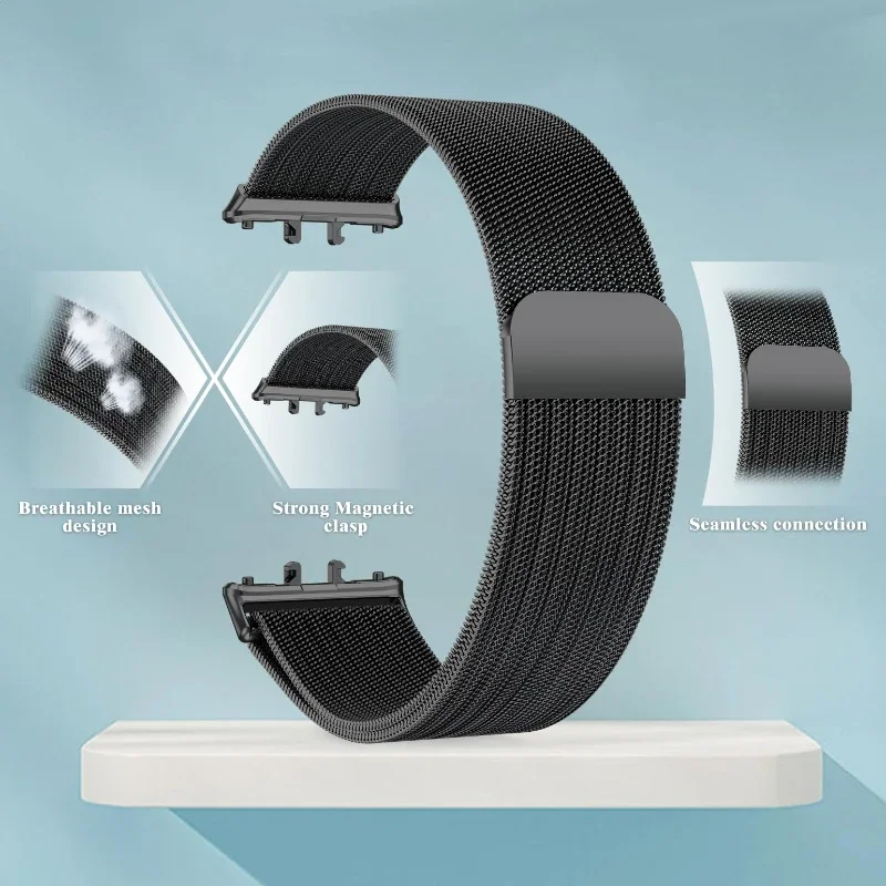 Milanese Magnetic Loop Metal Bracelet Wristband in Silver
