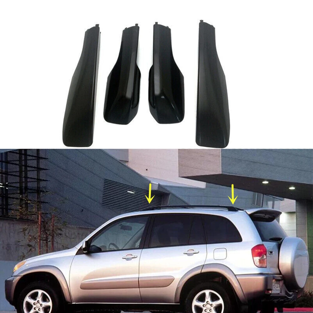 

4pcs/set Car Outside Roof Rail Rack Cover Black Roof Rack Cover Rail For Toyota For RAV4 XA20 01- 05 Don't Fit For 3 Doors