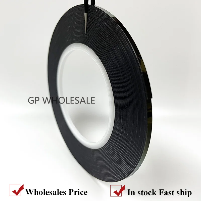2mm Wide (1mm Thick) 5m Double Sided Adhesive Tape Strong Black Foam Tape  For Cell Phone Repair Screen Pcb Dust Proof - Washi Tape - AliExpress