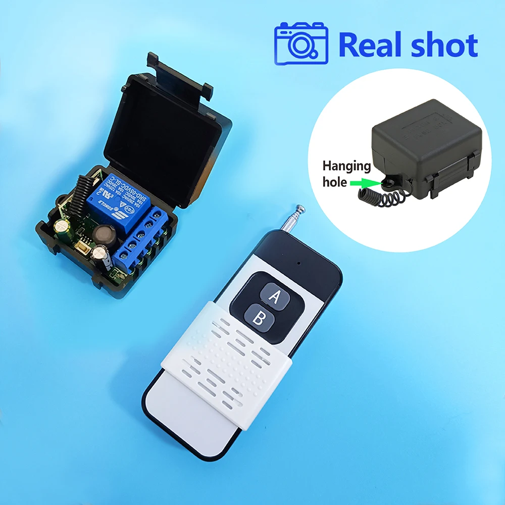 RF 433Mhz 무선 원격 제어 스위치 DC 5V 12V 24V 30V 릴레이 모듈 및 전자기 잠금 램프 LED 용 500M 송신기