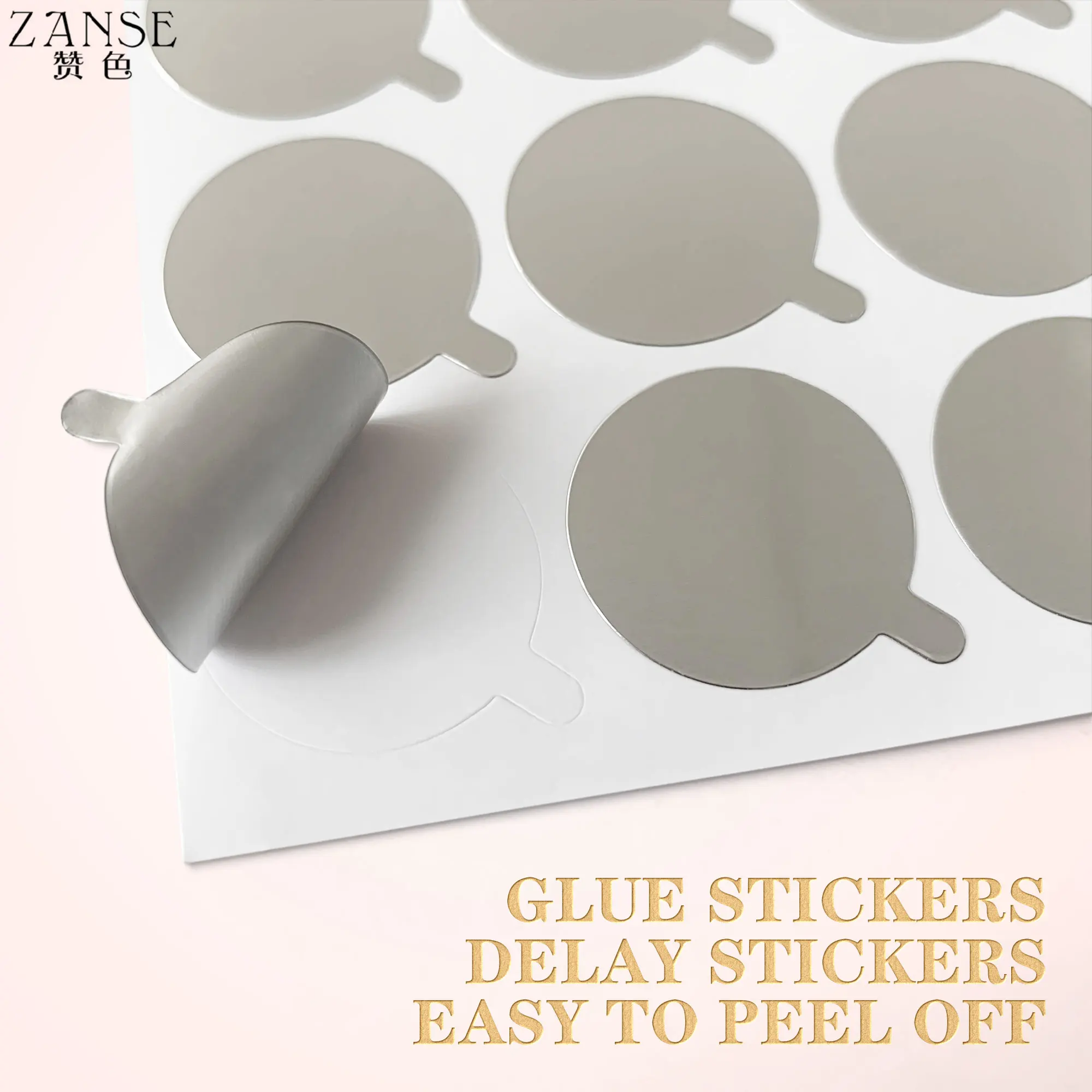 300Pcs Disposable Eyelash Glue Holder Foil Pallet Eyelash Extension Glue Pads Lashes Stickers Stand on Jade Stone