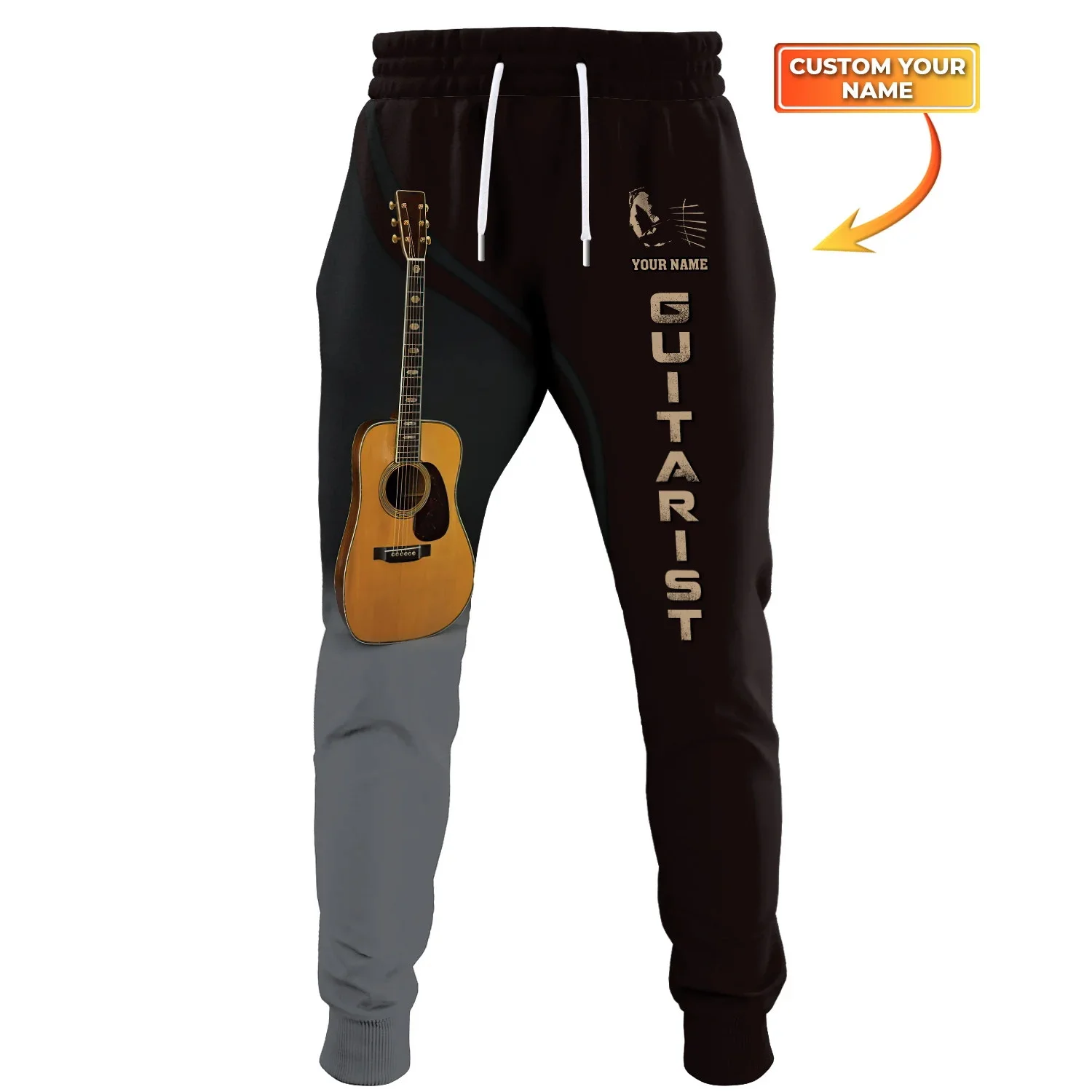 Disc Jockey Neonlicht und Gitarre benutzer definierte Name 3d überall gedruckt Männer Jogging hose Herbst Mode Unisex Casual Jogger Hosen mp03 – Detail 9