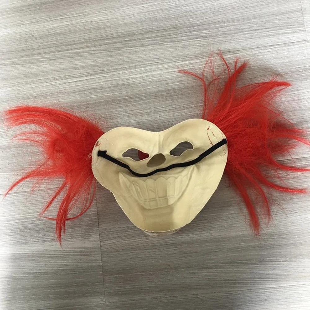 Twisted Metal-Inspired Sweet Tooth Half-Face Latex Mask for Halloween and Cosplay Events