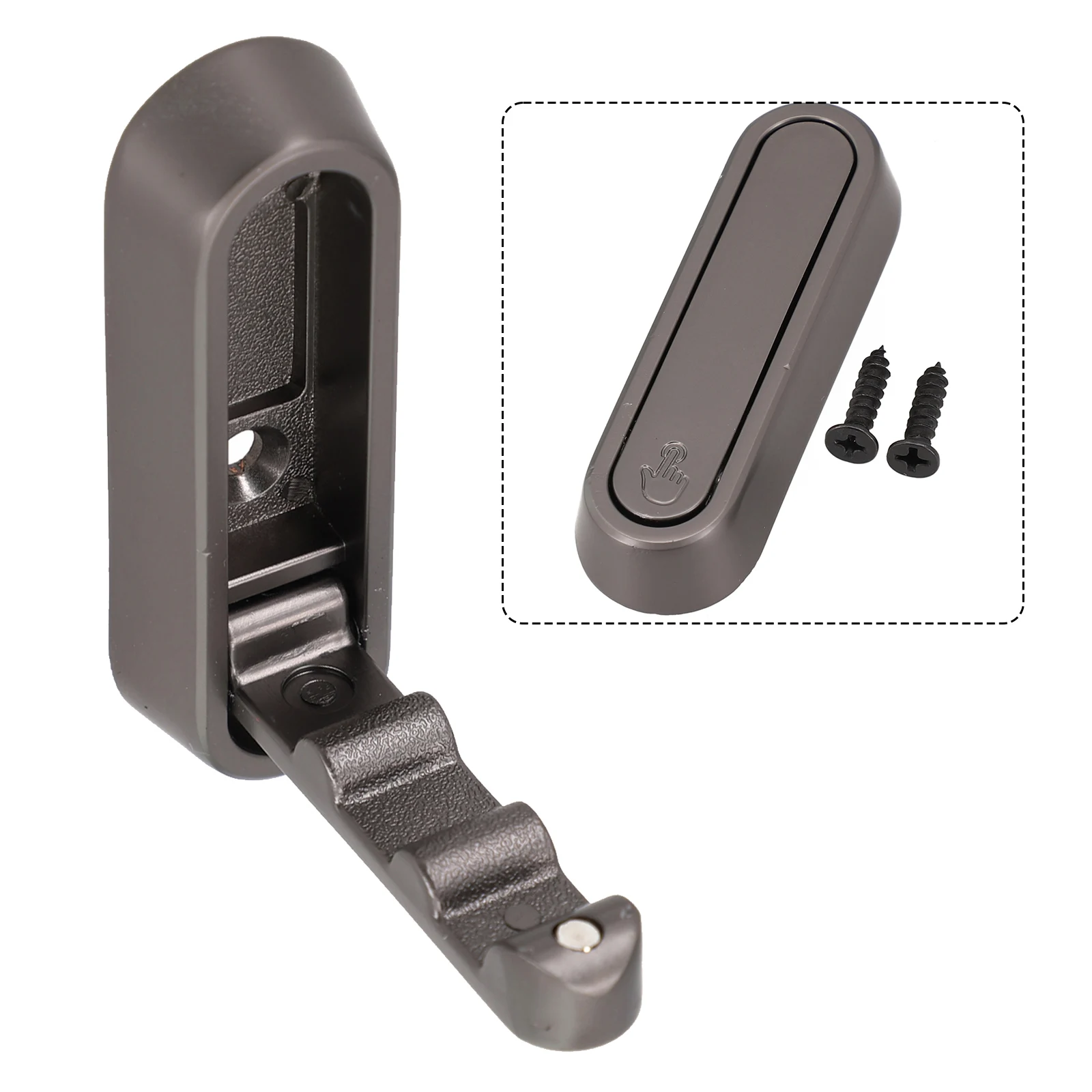 

1pc Clothing Hook For Bathroom Multi-Purpose Use Clothing Hook 73x23mm Aluminum Alloy Home Improvement Wall-mounted Hooks