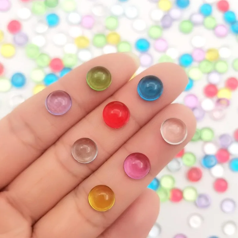 Clear Mini Acrylic Flatback Beads 1 Lb Flat Acrylic Marbles for Vase Filler Mini Fairy Garden Decor Wedding Party