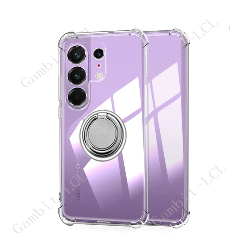 Enhanced Ring Holder Bracket Phone Case with TPU Soft Cover