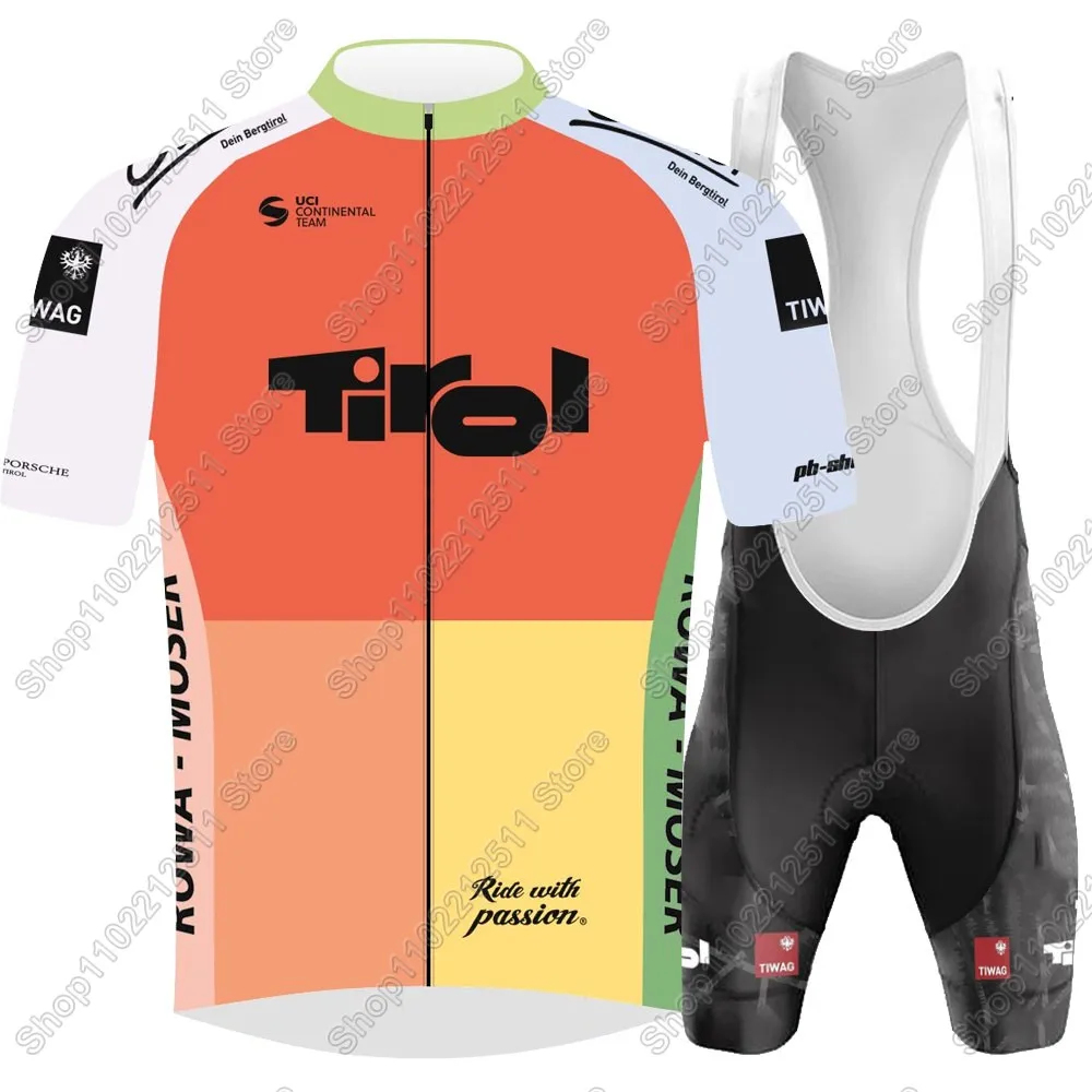 Tirol Team Cycling Jersey Set Mens Austria Clothing Road Bike Suit Mountain Bicycle Shirt Bib Shorts MTB Ropa Maillot