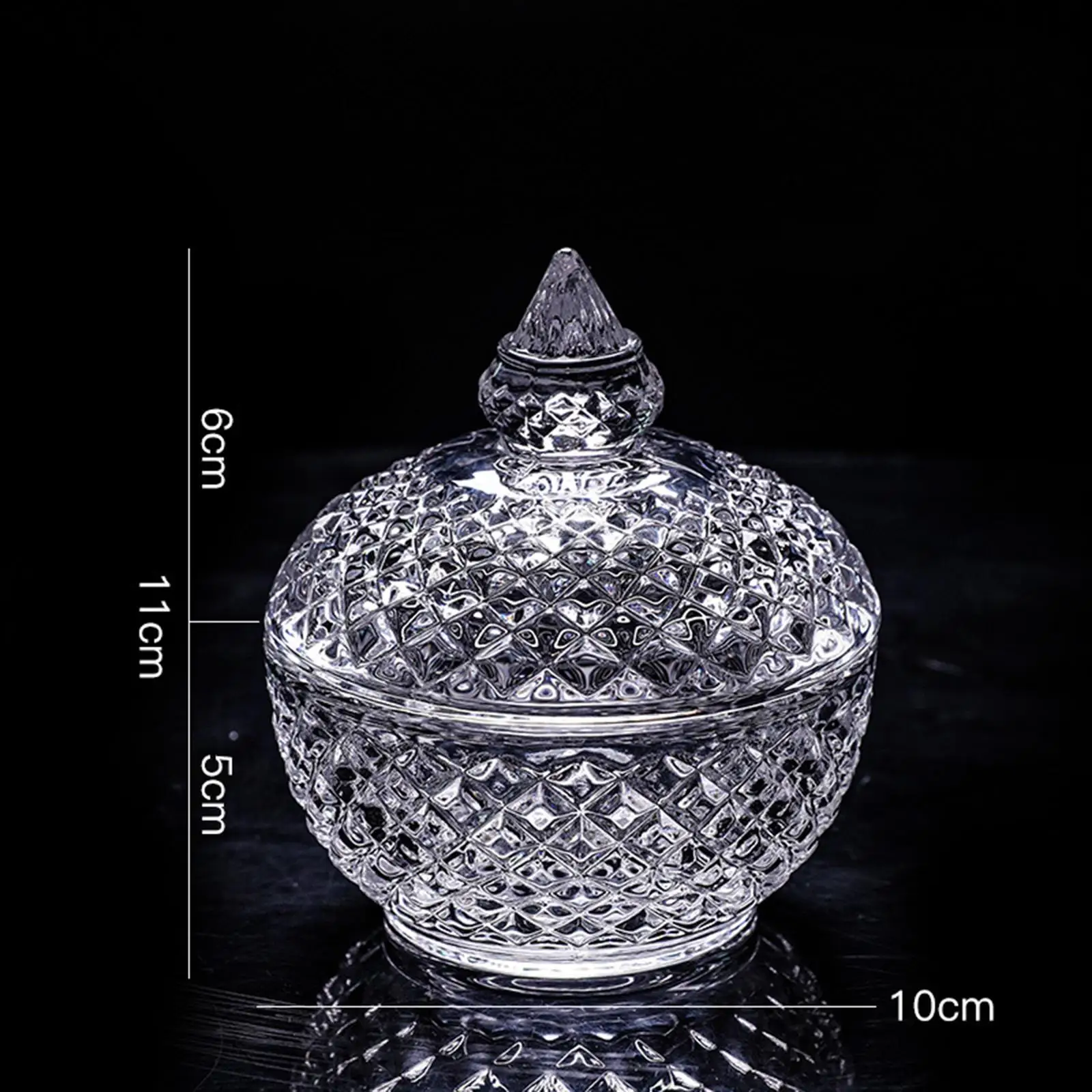 Glass Storage Jar Decorative Candy Bowl for Dried Fruit Candy Buffet Bar 6