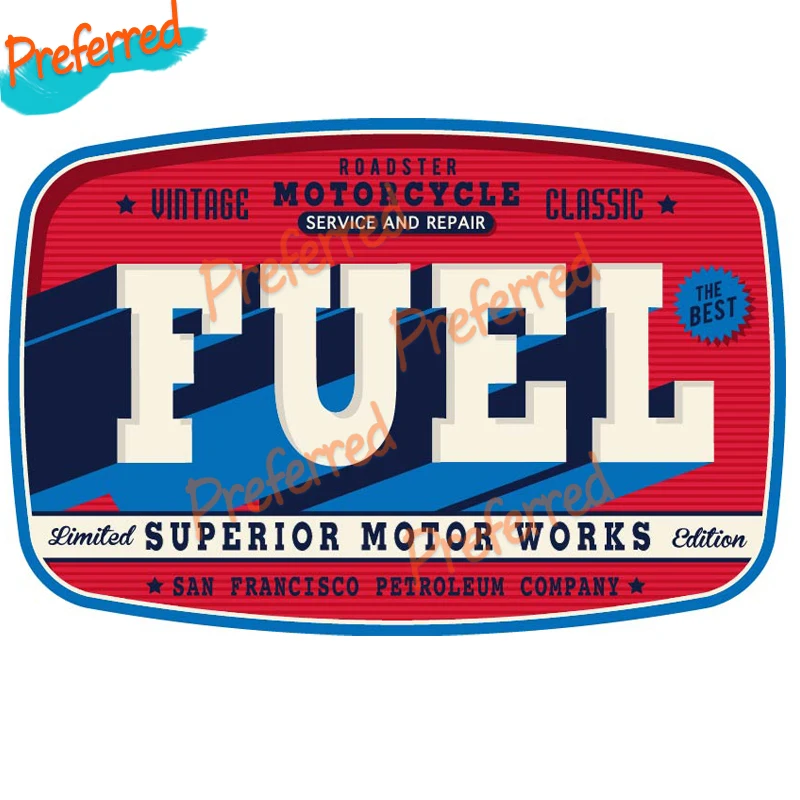 

Personalized Customization Roadster Vintage Classic Motorcycle Service and Pepair Fuel Retro Hot Rod Old School Sticker Decal