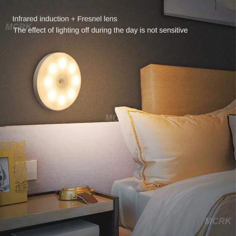 

LEDs Under Cabinet Night Light USB Rechargeable Motion Sensor Closet Light Kitchen Bedroom Lighting Wall Lamp
