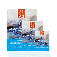 Watercolor Paper A3/A4/A5 300gsm - Professional Artists Water Colour Pad with 20 Sheets - Art Paper for Mixed Media Drawing 1